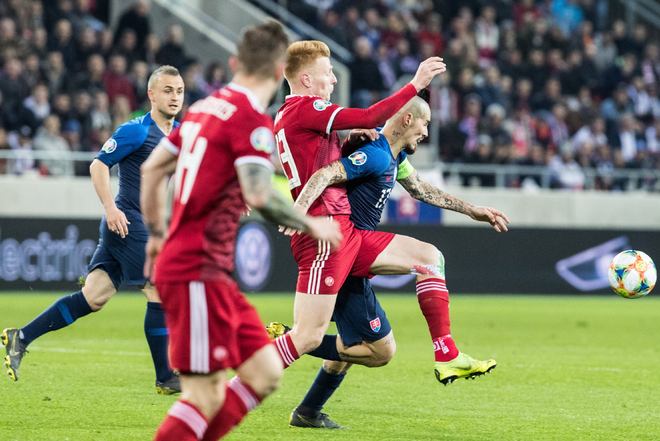 斯洛伐克队击败苏格兰晋级四强